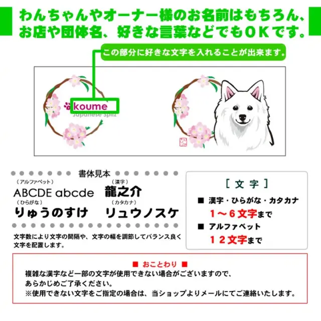 マグカップ　花丸　日本スピッツ