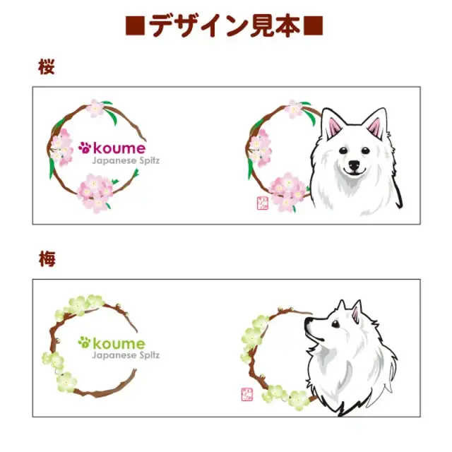 マグカップ　花丸　日本スピッツ
