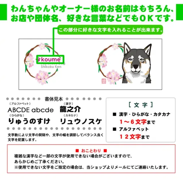 マグカップ　花丸　四国犬