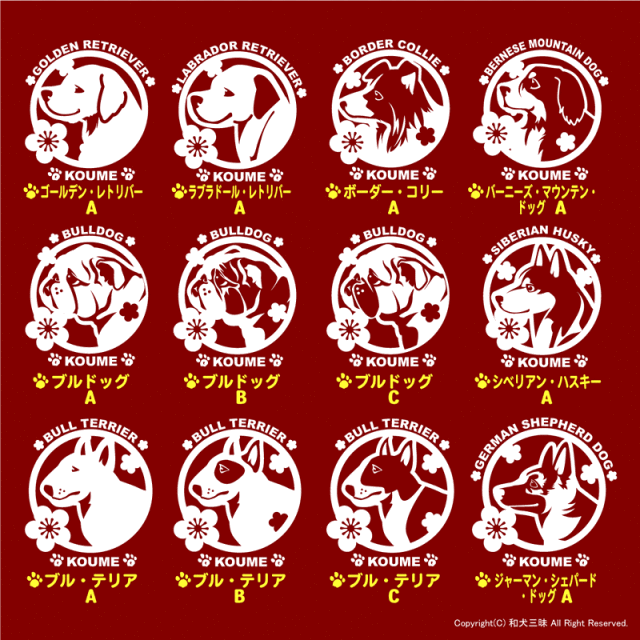 Ｔシャツ 梅枝 中大型犬