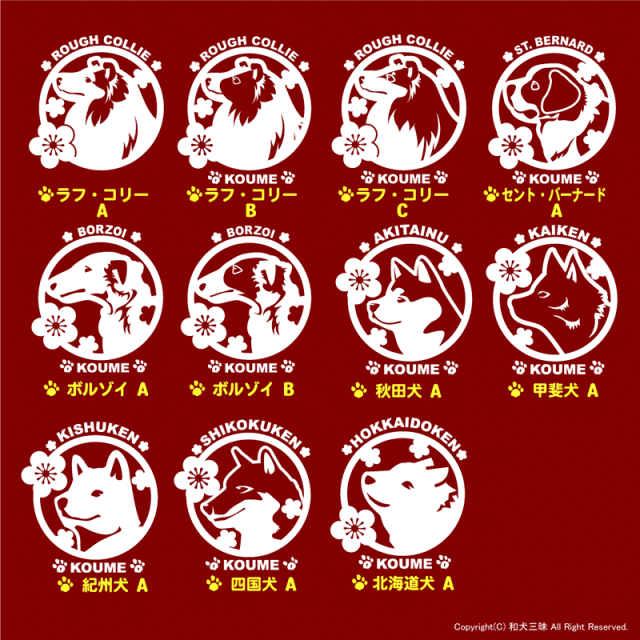 Ｔシャツ 梅枝 中大型犬