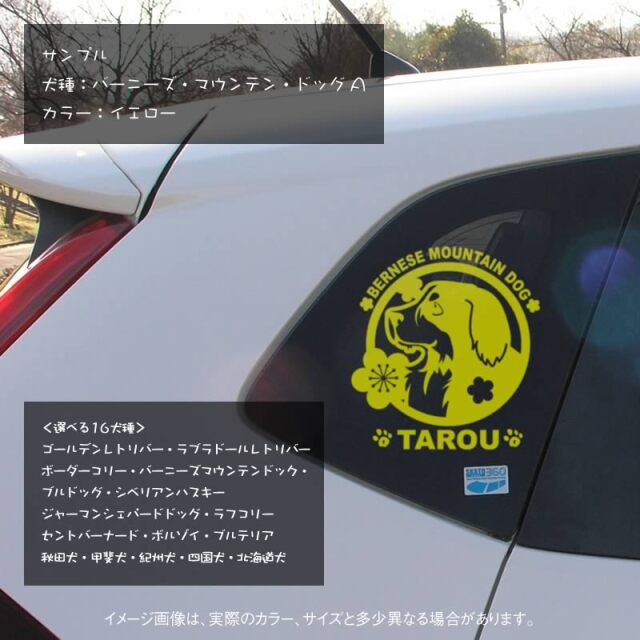 ステッカー 梅 中・大型犬