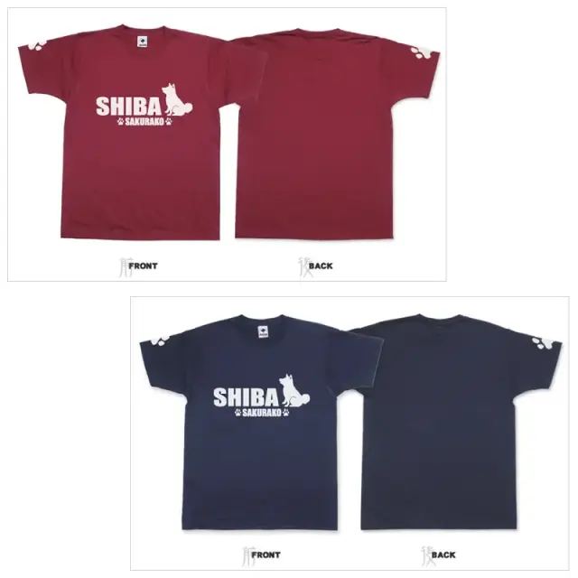 Ｔシャツ　和犬おすわりシルエット