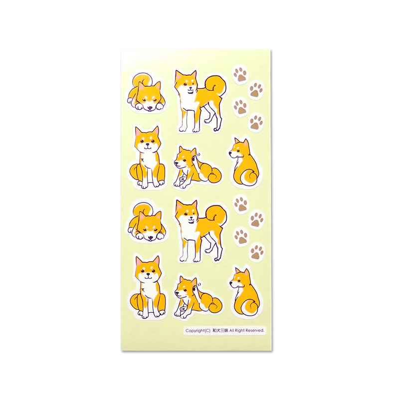 シール　柴犬ポーズ