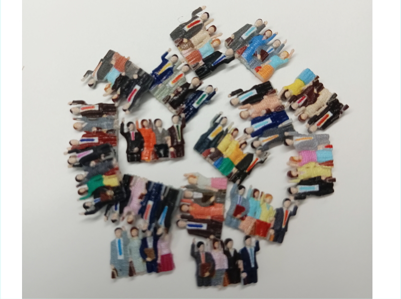 Nゲージ 通勤客人形セット 立ちポーズ 鉄道模型