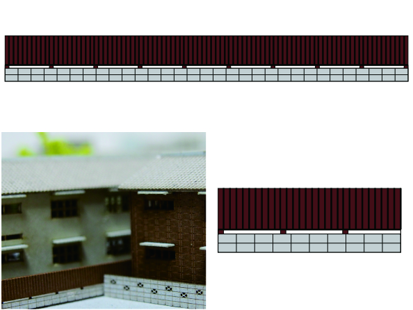 1/200建築模型ブロック塀