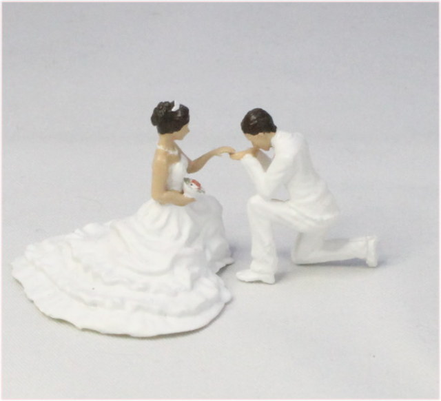 1/50人形 新郎新婦 ウェディングフィギュアB プロポーズ【結婚式
