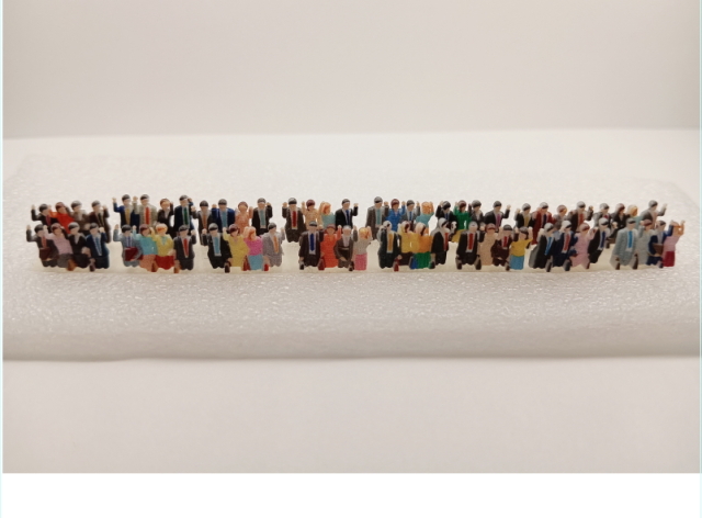 鉄道レイアウト用 立っている人形 通勤客モデル