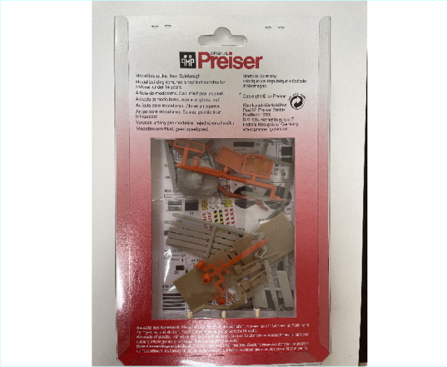 ジオラマ工房專用 Preiserプライザー17177 建設現場、工事現場の道具【HO人形】【塗装