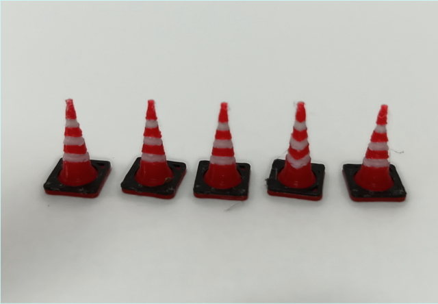 カラーコーン カラーコーン 5個入 【パイロン】【彩色済み】【情景小物】【ネコポス可】