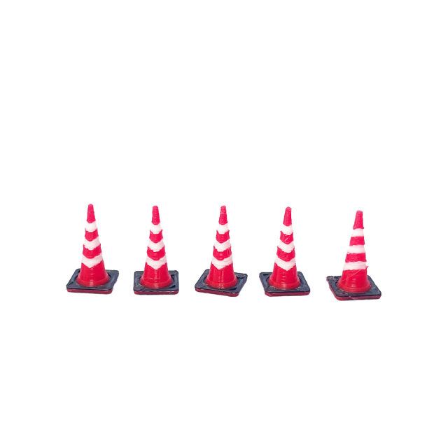 1/64 カラーコーン(パイロン) 5個セット