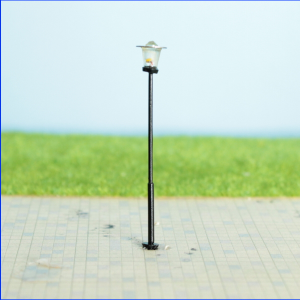 ﾚｲｱｳﾄ作成用品　街灯　6点ｾｯﾄ NゲージLED街灯模型55mm 公園のレイアウト、ジオラマパーツLED36