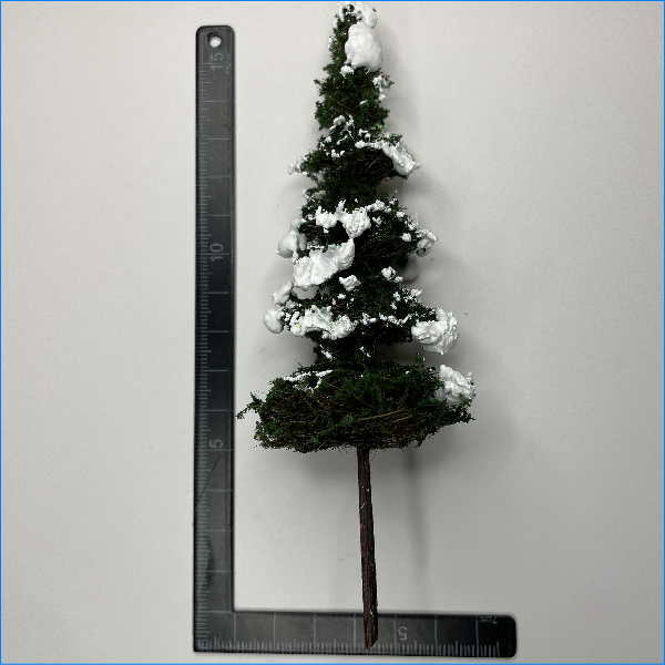 ミニチュアクリスマスツリー 積雪樹木モミの木模型針葉樹110mm3本