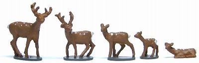 1/150 情景アクセサリー 鹿セット【YSK】【鉄道模型】【カラーレジン製