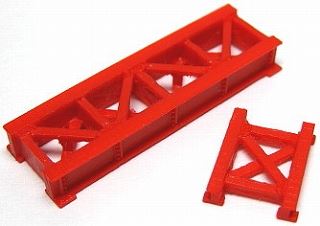 1/150 情景アクセサリー 小鉄橋（赤）【YSK】【鉄道模型】【カラーレジン製】【Nゲージ】【ネコポス可】