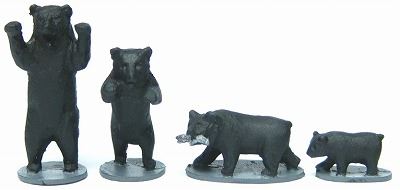 1/150 情景アクセサリー 熊セット【YSK】【鉄道模型】【カラーレジン製】【Nゲージ】【ネコポス可】