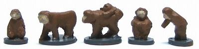 1/150 情景アクセサリー 猿セット【YSK】【鉄道模型】【カラーレジン製】【Nゲージ】【ネコポス可】