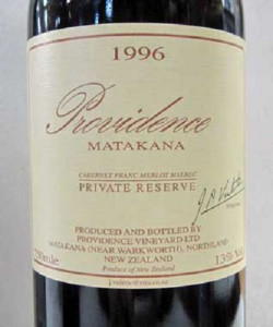 プロヴィダンス '96 プライベートリザーブ　750ml[000011]