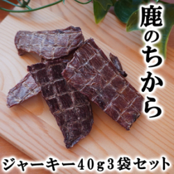 鹿のちから（ジャーキー）40ｇ3袋セット
