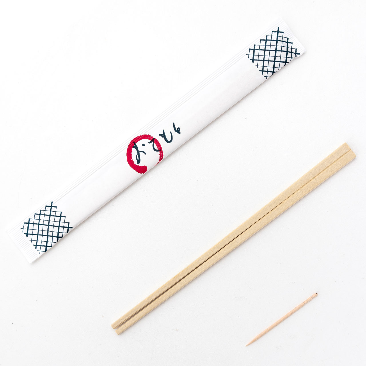 紙完封箸楊枝入　８寸元禄ＭＯ材　２１ｃｍ　１００膳　