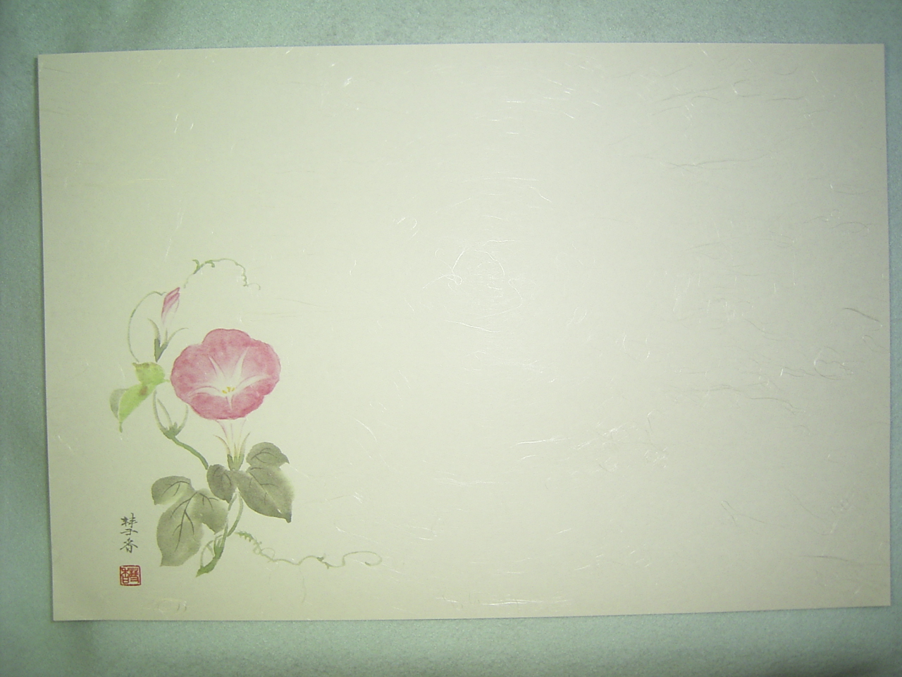 テーブルマット　和風輝「朝顔」　26.5×390mm　100枚