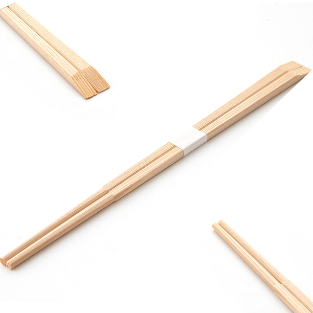 あすか箸　天削白帯付　24cm　１００膳