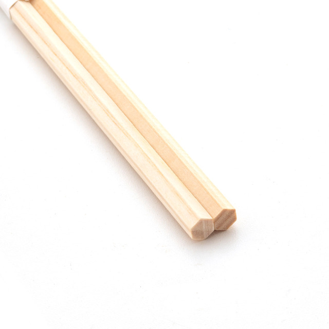桧六角箸 26cm 片口型 白帯巻 100膳