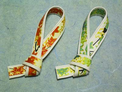 箸置　友禅片結 5組セット(アソート)　2.5cm×6.5cm