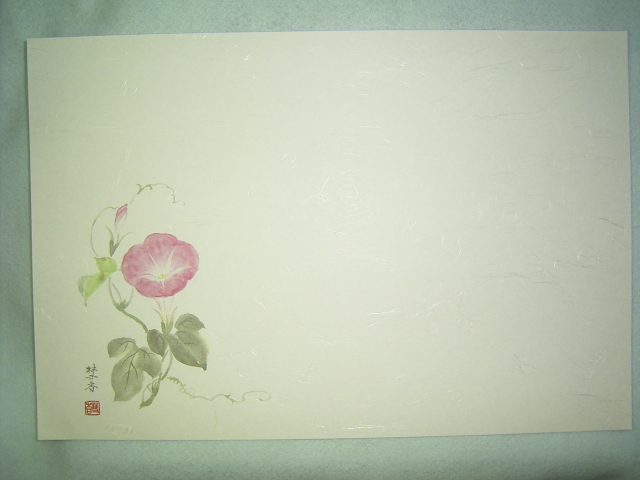 テーブルマット　和風輝「朝顔」　26.5×390mm　100枚