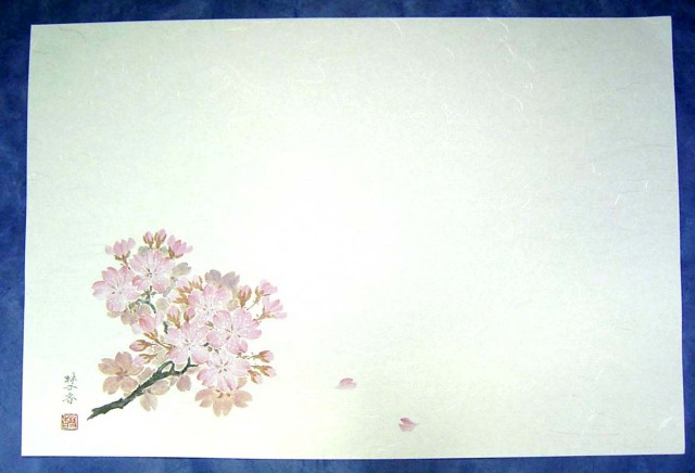 テーブルマット　和風輝「桜」　265×390mm　100枚