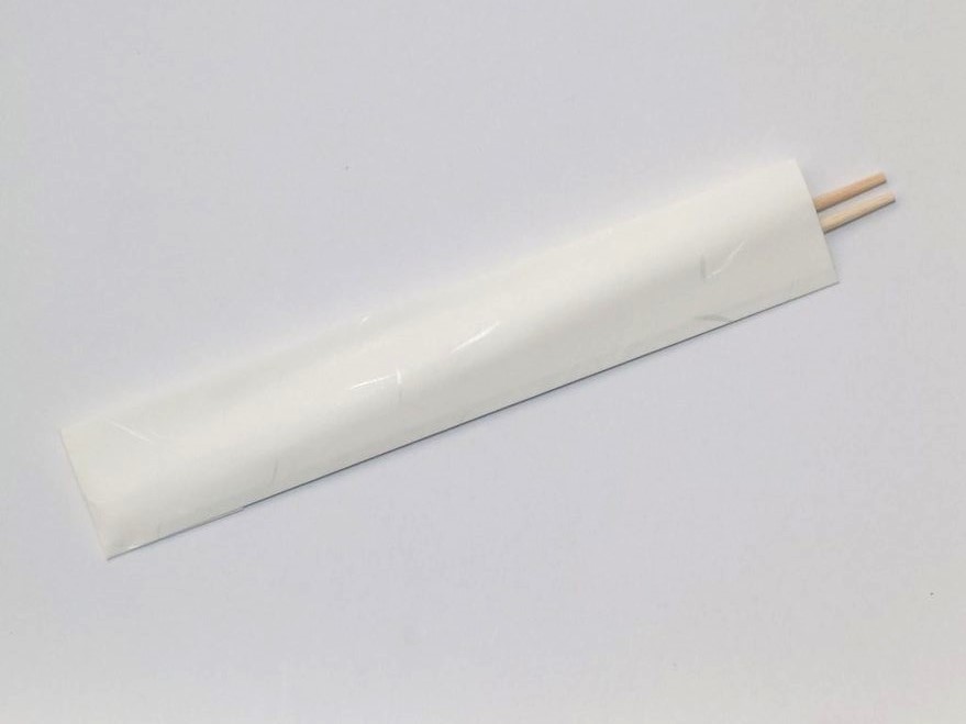9寸竹箸らんちゅう白帯巻　三折箸袋入　50膳