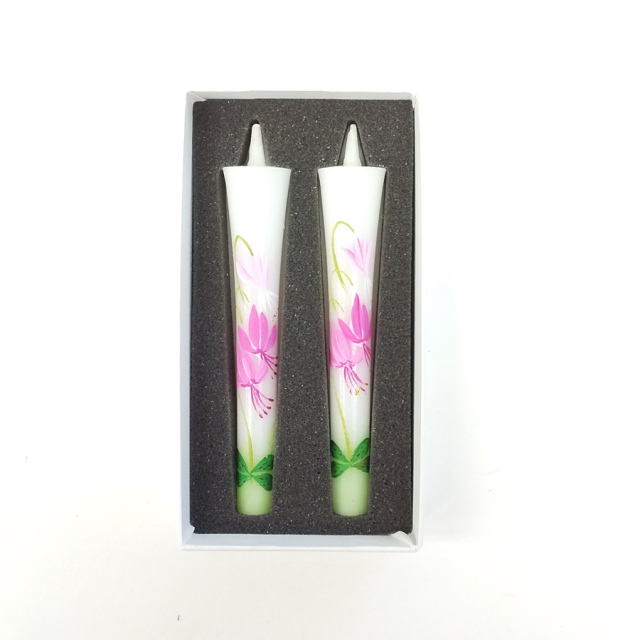 3号 絵ろうそく 2本入 カタクリ （手描き） 和ろうそく 絵ろうそく 花ろうそく お供え お供え物 お盆 初盆 新盆 法事 一周忌 三回忌 お彼岸 新盆お見舞い 新盆御見舞 喪中見舞い 喪中御見舞 香典 贈答 贈答用 進物 ギフト