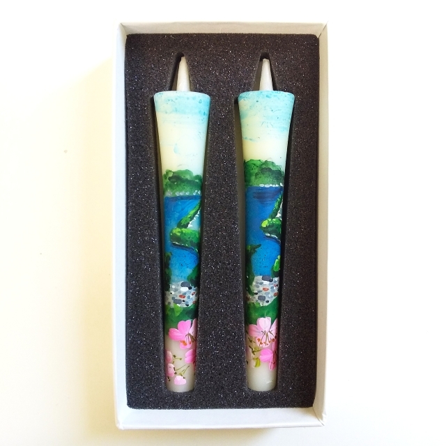 桜と湾口砂州 箱