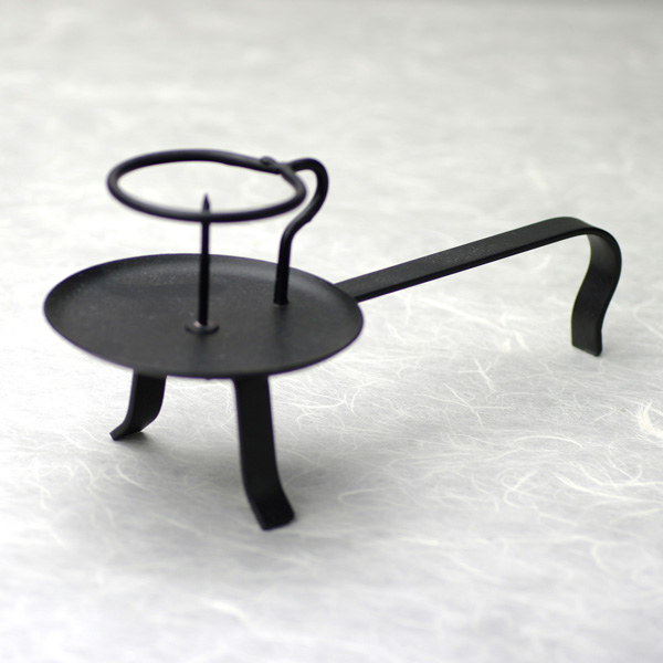 ろうそく立て ・北野工房 鉄燭台 手燭型