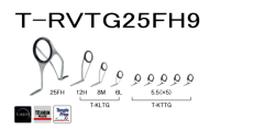 FUJI,釣竿ガイドT-RVTG25FH9チタンTORZITE・フラットフィシュセット