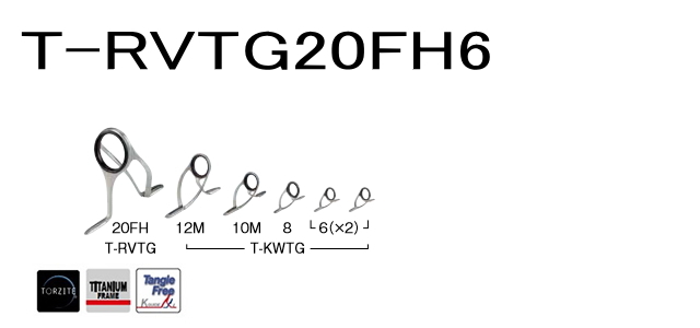 FUJI,釣竿ガイドT-RVTG20FH6チタンTORZITE・投げ竿セット【送料