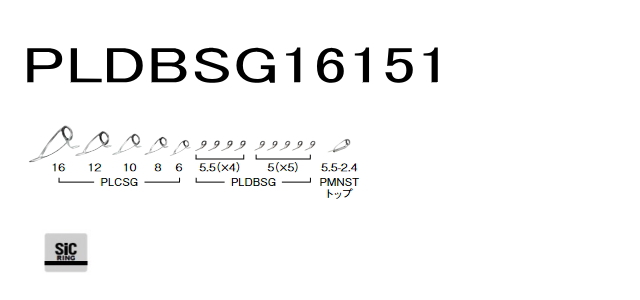 FUJI 船・真鯛・釣竿ガイドセットPLDBSG16151