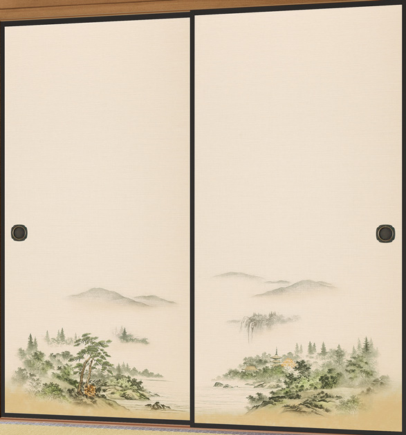 消臭・抗菌機能付き襖紙　KS-18　２枚１組