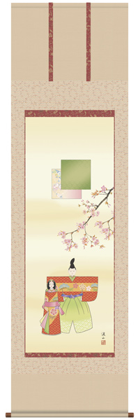 桃の節句　掛け軸