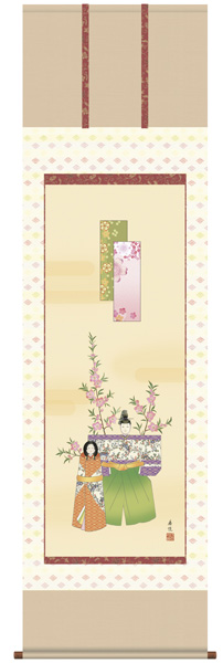 桃の節句　掛け軸