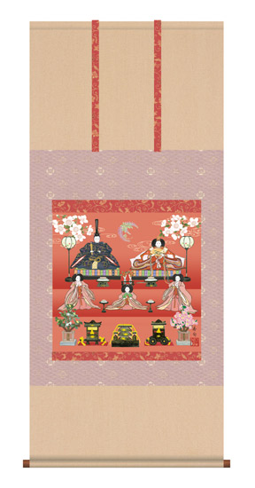 おひな様(お雛様)　掛け軸