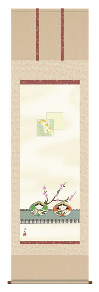 桃の節句掛軸