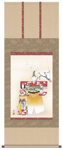 桃の節句掛軸