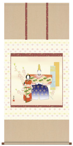 桃の節句掛軸