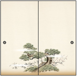 【一点物】襖　2枚１組 送料無料】粘着ふすま紙 KN 95x1.85m 1枚入 2本セット (2枚分) KN-2SET