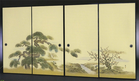 幅広織物ふすま紙　R-1805 巾 120cm