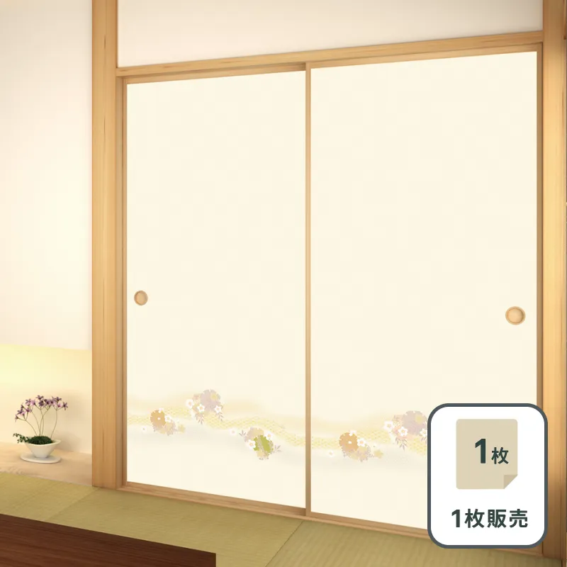 ルノン 景勝 襖紙 No.景勝807(旧番：景勝104） 新鳥の子紙（ふすま紙）　部屋画像