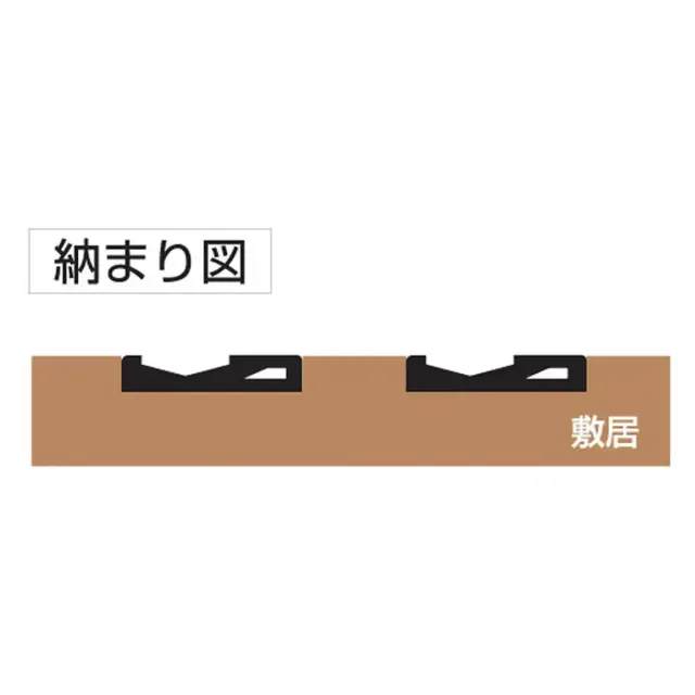 ニュー塩ビ樹脂 塩ビレール収まり図