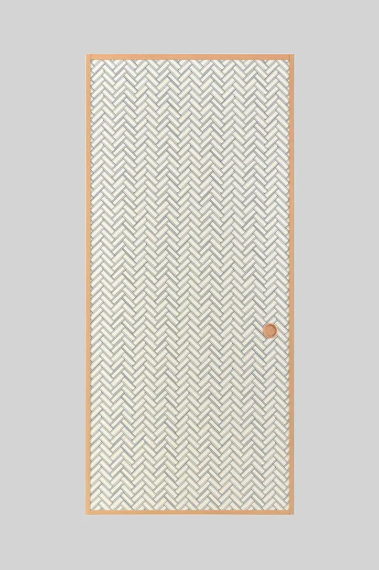 【送料無料】【本襖・和襖】waccara【ワッカラ】天袋付・片面貼り（押入用）【編み檜垣　amihigaki】※仕上幅～920ｍｍ迄