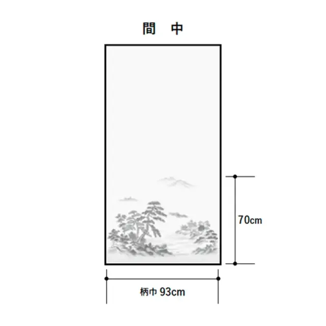 ルノン 景勝 襖紙 No.810 柄位置